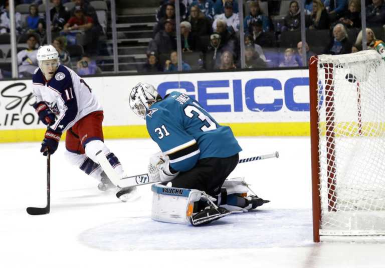 Panarin scores twice, Blue Jackets beat Sharks 4-2