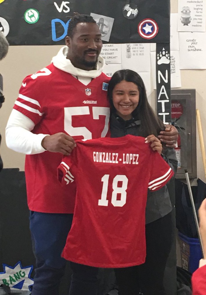 P.V. student-athlete earns scholarship, surprise from 49ers