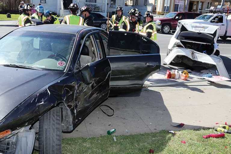 PHOTO: Car ripped apart in Rodriguez St. crash