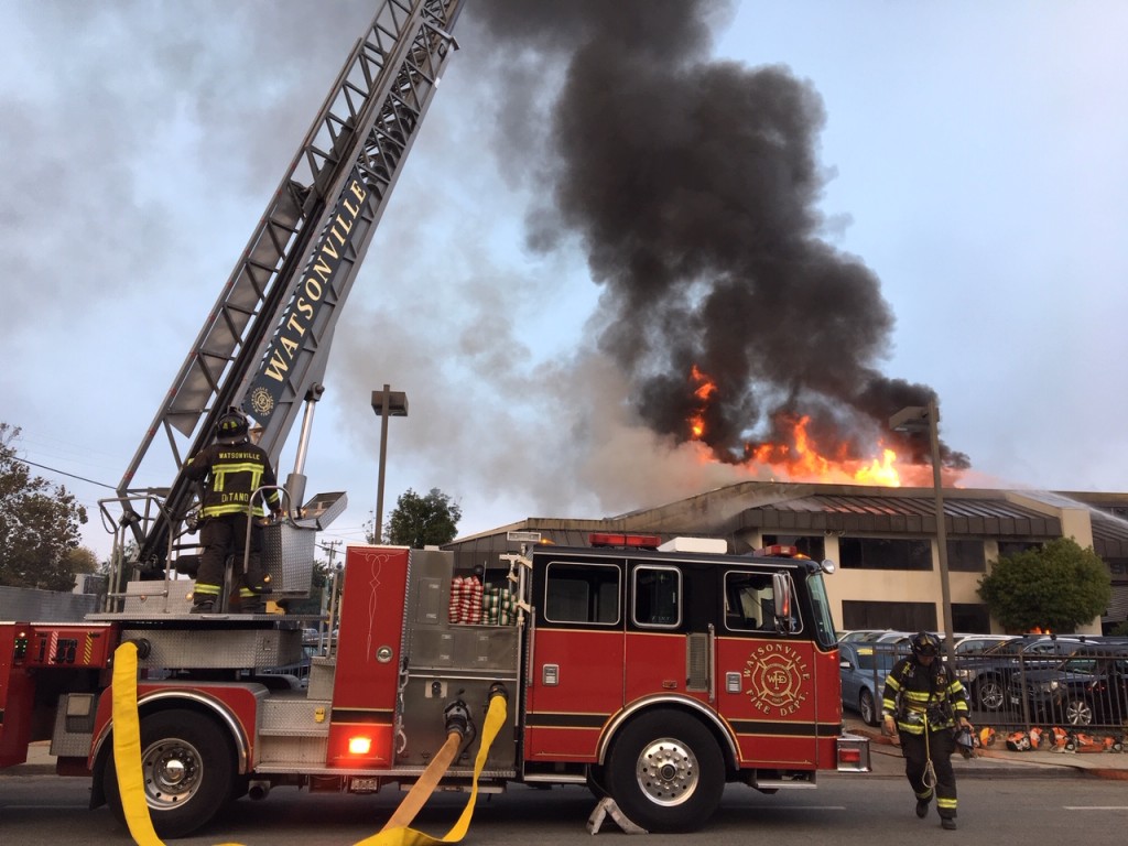 Fire engulfs car dealership The Pajaronian Watsonville CA