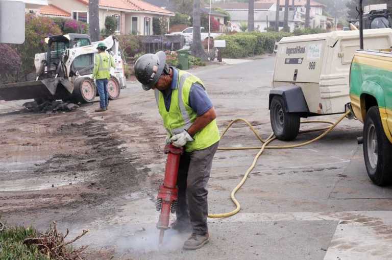 Road work underway in La Selva Beach