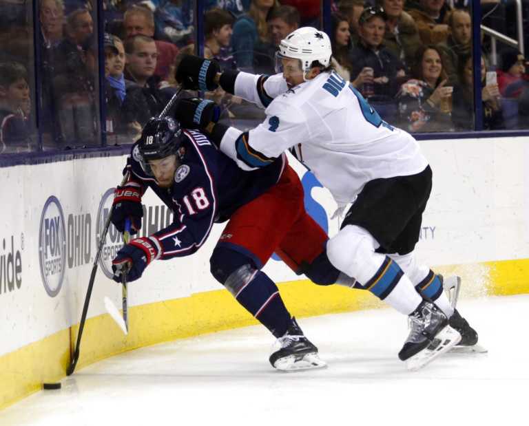 Sharks score twice on power plays, beat Blue Jackets 3-1