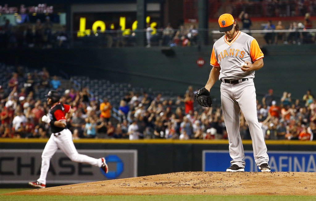 Madison Bumgarner, Diamondbacks send Giants to 5th straight loss