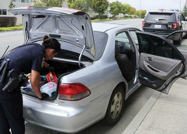 Alleged stolen car pulled over