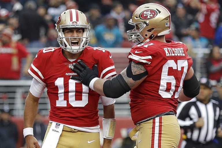 Garoppolo leads surging 49ers past Jaguars 44-33