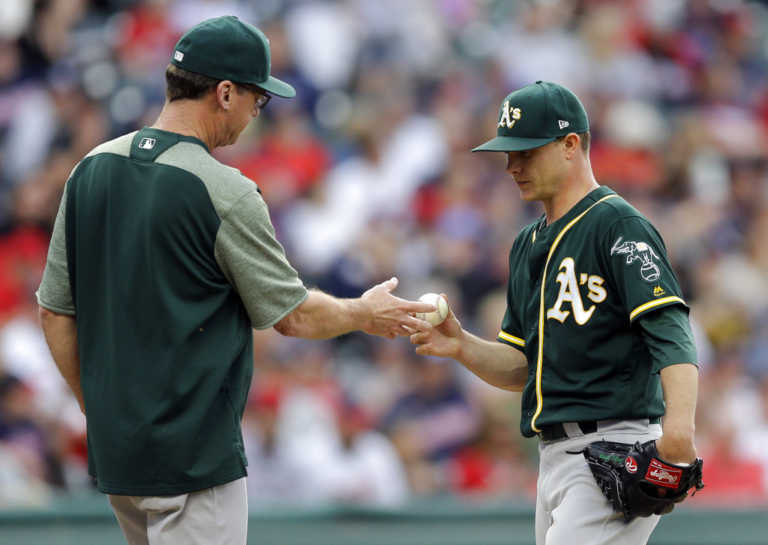 Bauer strikes out AL-high 14, Indians beat A's 9-4