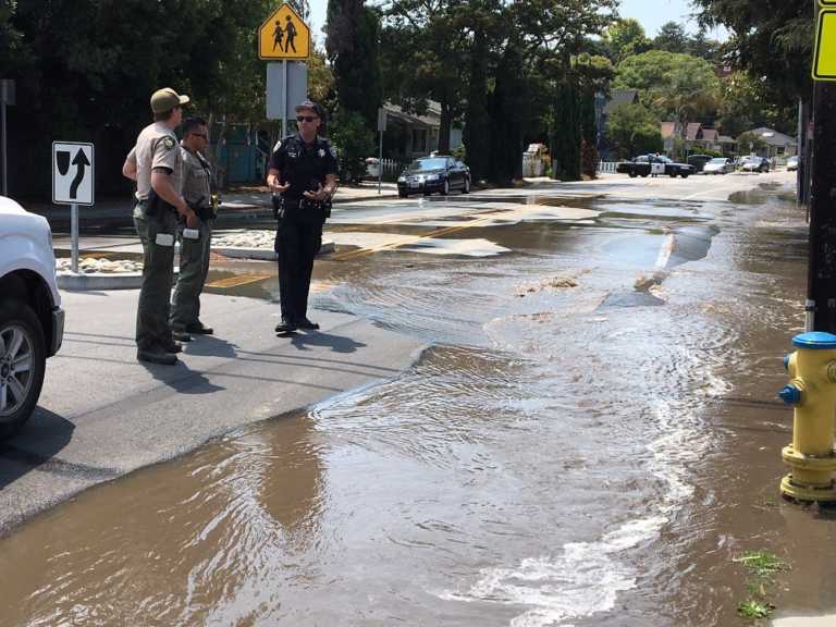 PHOTO: Water main ruptures in Santa Cruz