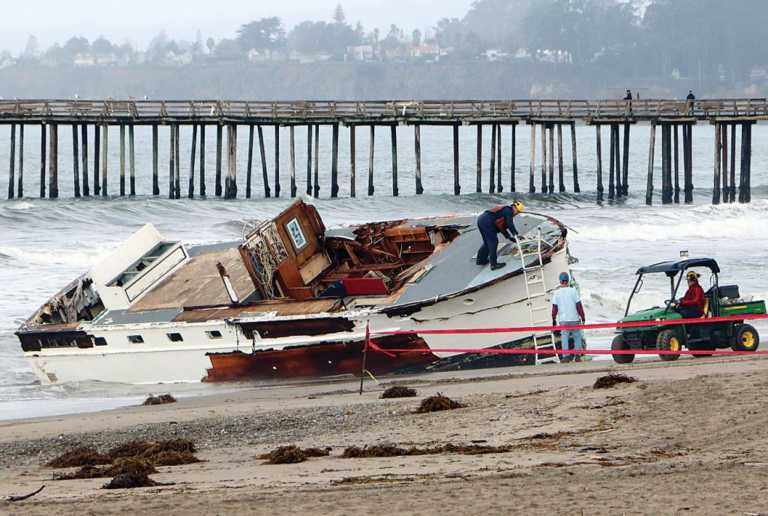 Salvage crew, officials deal with two wrecked boats