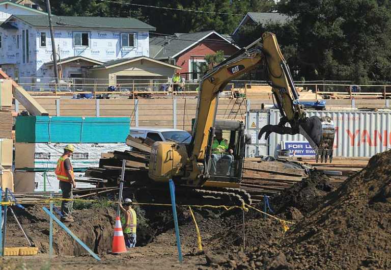 Aptos Village work progressing