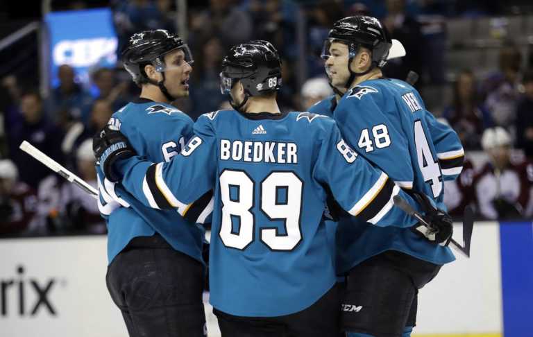 Couture nets go-ahead goal in Sharks 4-2 win over Avalanche