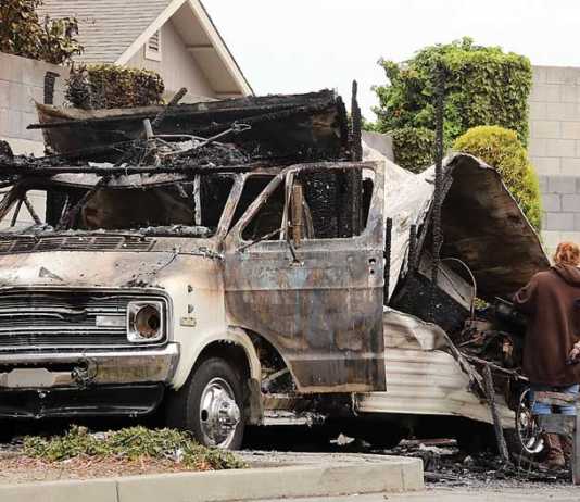 PHOTO: RV goes up in flames