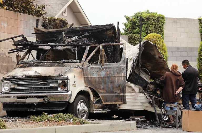 PHOTO: RV goes up in flames