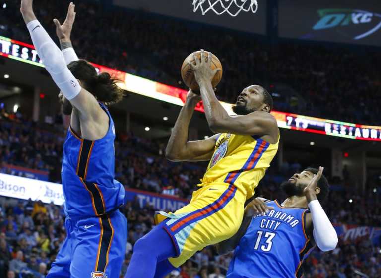 Durant scores 34 to help Warriors top Thunder