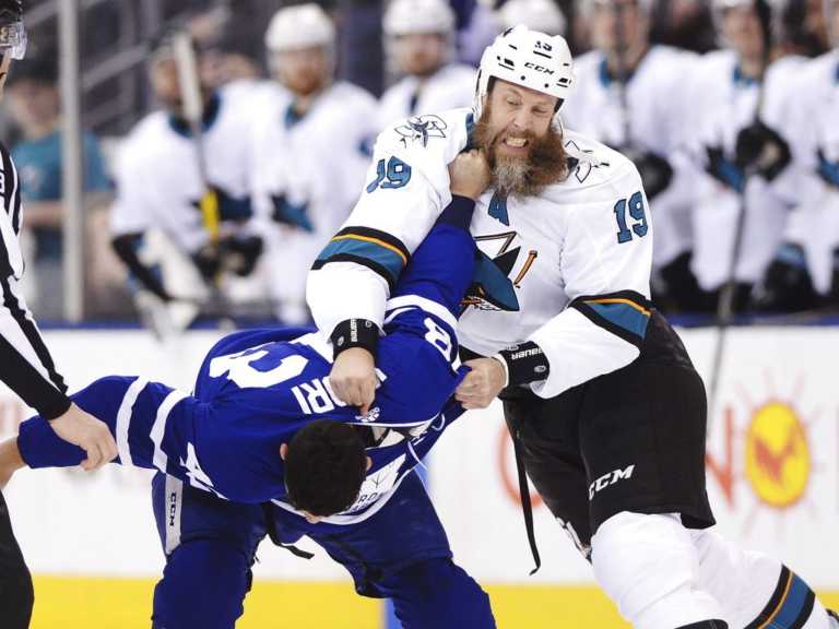 Kadri tugs at Thornton's beard, Maple Leafs beat Sharks