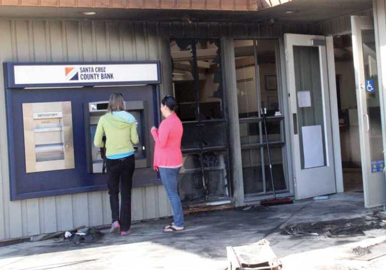 Police investigating fire at bank