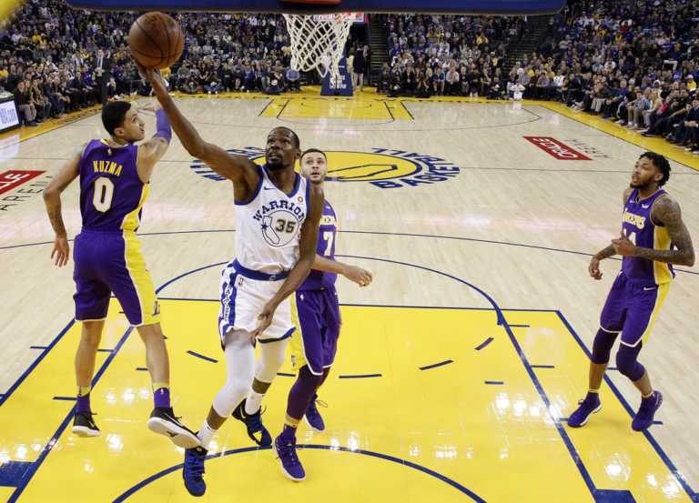 Durant leads Warriors past Lakers for 11th straight win