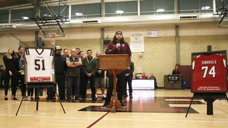 'Same ol' Ty': St. Francis alumnus Sambrailo returns home for jersey retirement