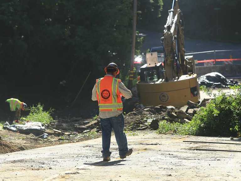 Valencia Road work underway