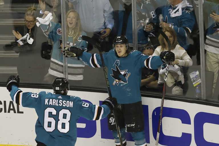 National Roundup, 5/3: Sharks blank Knights to tie series 2-2