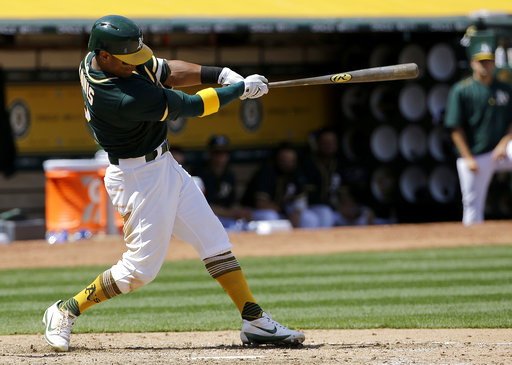 Davis hits 7th home run as A's rout Rangers 9-1