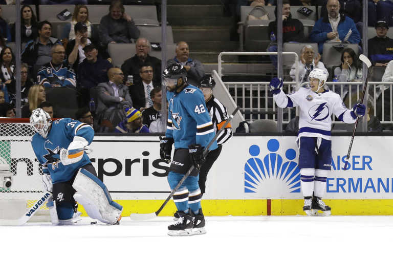 Namestnikov scores 2 as NHL-best Lightning stop Sharks, 5-1