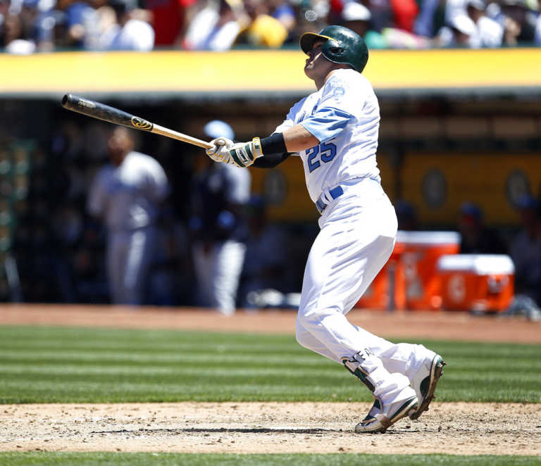 Healy hits 2 HRs to power A's past Yankees 5-2