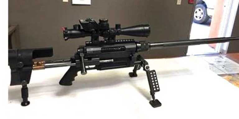 Man arrested with sniper rifle