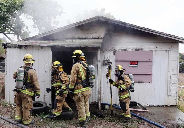 Abandoned building catches fire