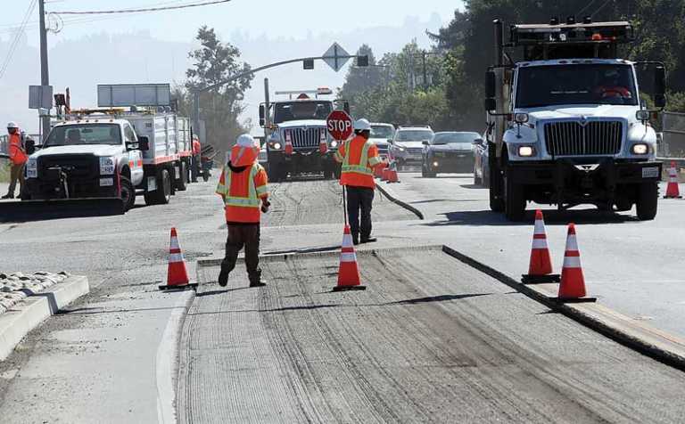 Riverside Drive work underway