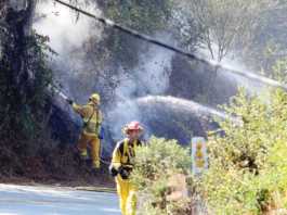 Crash triggers wild land fires in Larkin Valley