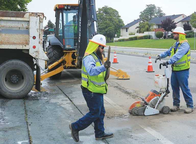 Water main ruptures