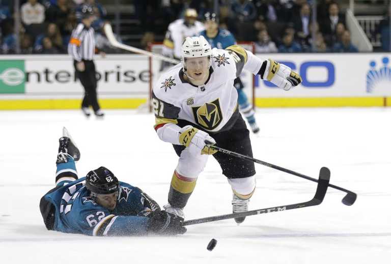 Couture's OT goal sends Sharks past Golden Knights 2-1