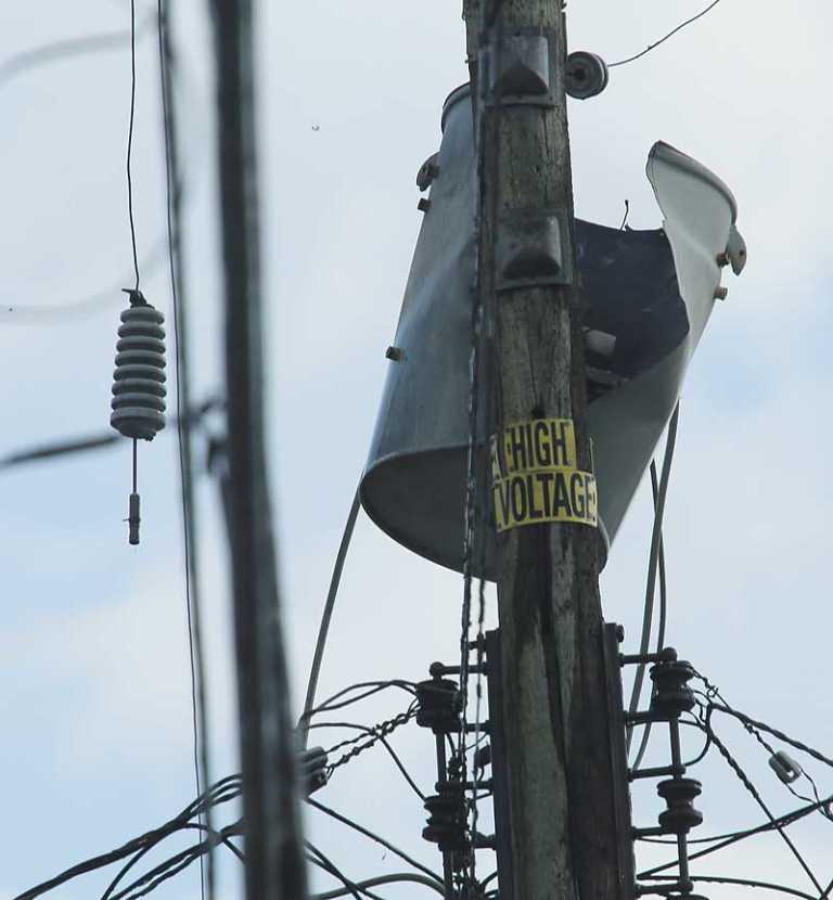 Powerful electrical storm plows through