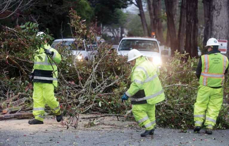 Rain keeps road crews busy