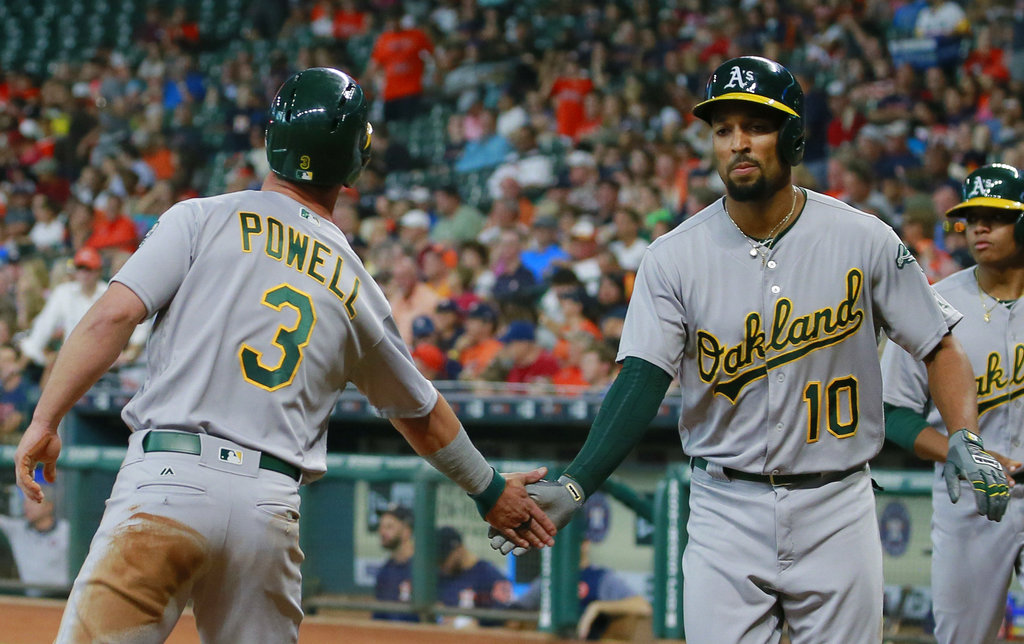 Marcus Semien a late scratch, A's drop two at Houston; Astros