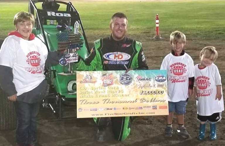 Roa wins Sprint Car Speedweek race at Ocean Speedway