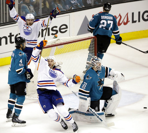 Kassian scores in 3rd, Oilers beat Sharks 1-0 in Game 3