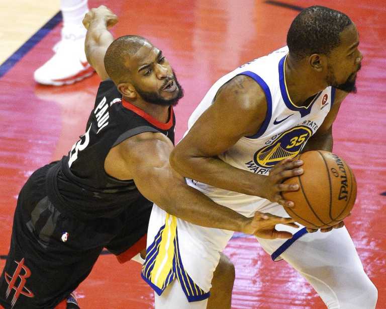 National Roundup, 5/17: Rockets rout Warriors 127-105 to tie series at 1-all