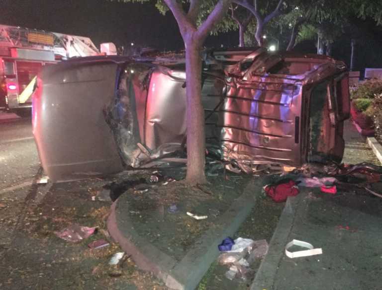 Early morning crash injures six