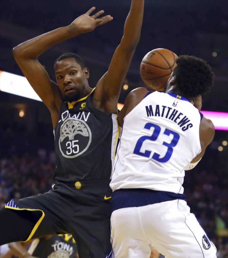 Curry, Durant lead Warriors past Mavericks, end 2-game skid