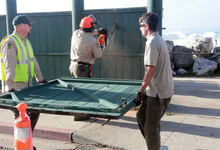 Seacliff fence comes down