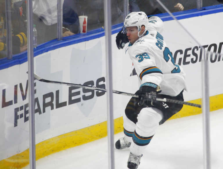 Sharks top Sabres 3-2 on Logan Couture's late goal