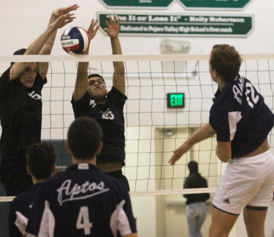 Boy's CCS Volleyball: P.V. gives powerhouse Aptos all it can handle