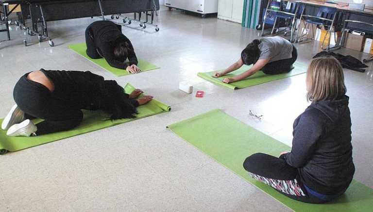 New School teacher offers yoga class