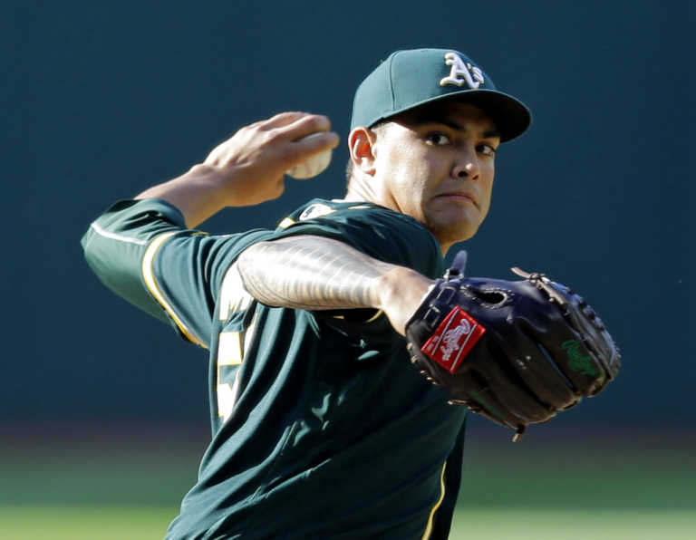 Manaea, Pinder lead Athletics to 3-1 win over Indians