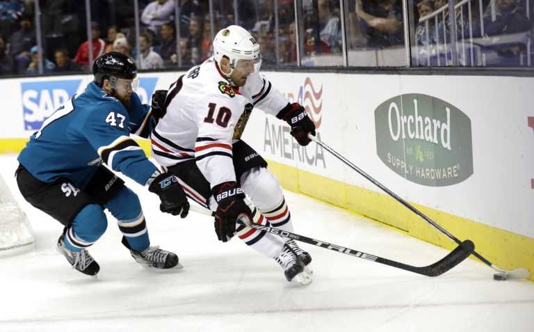 Pavelski scores twice in Sharks' 7-2 win over Blackhawks