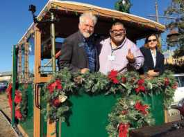 Council members ride the rails