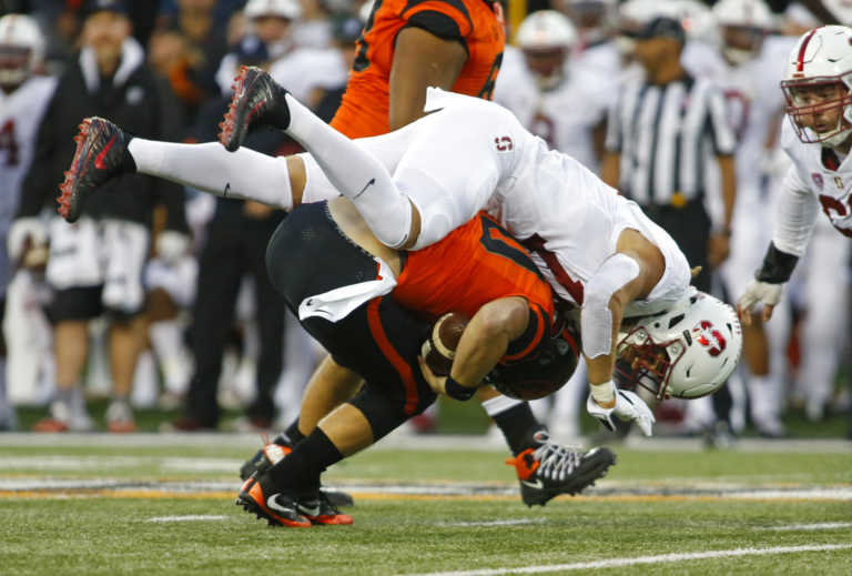 No. 20 Stanford comes back for 15-14 win over Oregon State