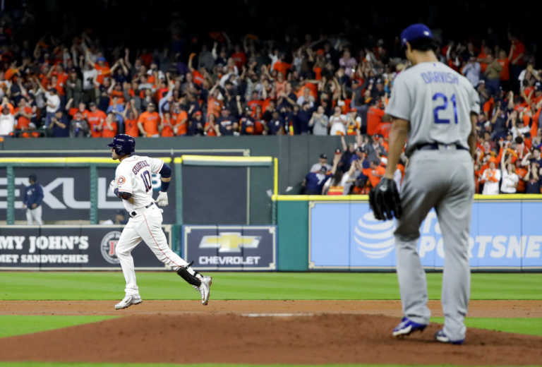 Astros start fast, top Dodgers 5-3 for 2-1 World Series lead