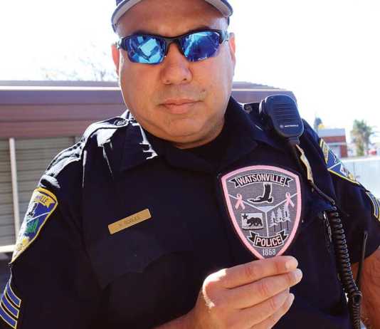 Officers raising awareness of breast cancer
